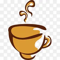 手绘简约热气腾腾的咖啡-空若网 手绘简约热气腾腾的咖啡-空若网