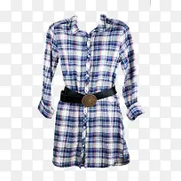 女士格子长款衬衫-空若网 女士格子长款衬衫-空若网