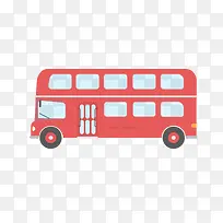 卡通红色公共汽车-空若网 卡通红色公共汽车-空若网
