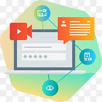 扁平金融行业矢量商务插画-空若网 扁平金融行业矢量商务插画-空若网