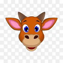 手绘卡通动物牛头头像-空若网 手绘卡通动物牛头头像-空若网