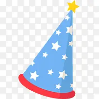 扁平化蓝色尖尖帽-空若网 扁平化蓝色尖尖帽-空若网