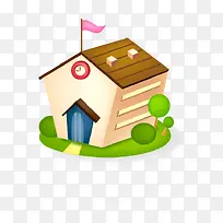 卡通学校矢量素材-空若网 卡通学校矢量素材-空若网