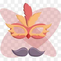 卡通面具生日礼物矢量图-空若网 卡通面具生日礼物矢量图-空若网