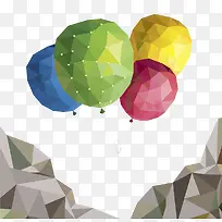 抽象彩色气球-空若网 抽象彩色气球-空若网