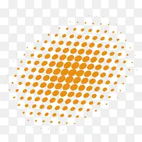 矢量橙色渐变波点装饰-空若网 矢量橙色渐变波点装饰-空若网