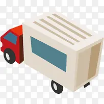 矢量红色的小卡车效果元素-空若网 矢量红色的小卡车效果元素-空若网