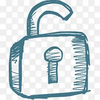 卡通手绘锁子-空若网 卡通手绘锁子-空若网