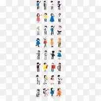 扁平化卡通形象素材-空若网 扁平化卡通形象素材-空若网