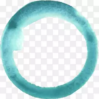 水彩画圆绿蓝水框架-空若网 水彩画圆绿蓝水框架-空若网