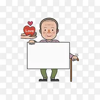 拿便利贴的老人-空若网 拿便利贴的老人-空若网