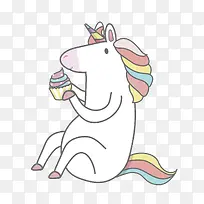 手绘插画卡通可爱矢量独角兽-空若网 手绘插画卡通可爱矢量独角兽-空若网