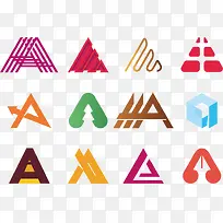 矢量手绘三角形图标合集-空若网 矢量手绘三角形图标合集-空若网