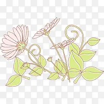 卡通手绘邹菊花朵-空若网 卡通手绘邹菊花朵-空若网