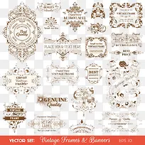 21款花纹优质标签矢量素材-空若网 21款花纹优质标签矢量素材-空若网