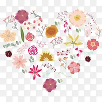 可爱花朵拼图爱心-空若网 可爱花朵拼图爱心-空若网