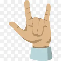 手势我爱你卡通矢量素材-空若网 手势我爱你卡通矢量素材-空若网