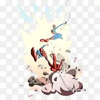 清新蜘蛛侠插画-空若网 清新蜘蛛侠插画-空若网