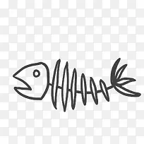 手绘卡通鱼骨-空若网 手绘卡通鱼骨-空若网