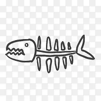 手绘卡通鱼骨-空若网 手绘卡通鱼骨-空若网