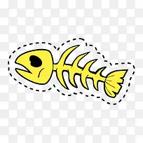 手绘鱼骨头-空若网 手绘鱼骨头-空若网