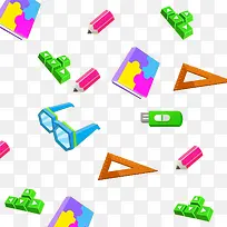 七彩的漂浮铅笔书本文具-空若网 七彩的漂浮铅笔书本文具-空若网