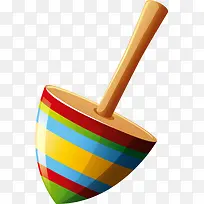 儿童节多彩条纹陀螺-空若网 儿童节多彩条纹陀螺-空若网