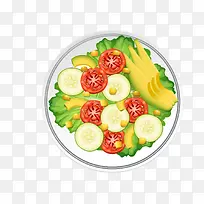 卡通蔬菜沙拉矢量图-空若网 卡通蔬菜沙拉矢量图-空若网
