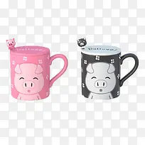 小猪情侣杯-空若网 小猪情侣杯-空若网