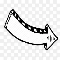 黑色手绘箭头-空若网 黑色手绘箭头-空若网