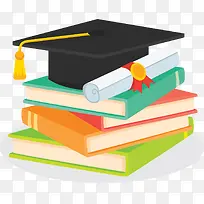 开学季黑色博士帽子-空若网 开学季黑色博士帽子-空若网