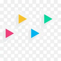 糖果色小三角形装饰透明png-空若网 糖果色小三角形装饰透明png-空若网