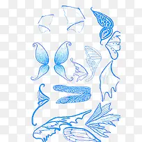 手绘翅膀笔刷-空若网 手绘翅膀笔刷-空若网