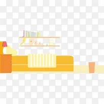 扁平化卧室设计矢量图-空若网 扁平化卧室设计矢量图-空若网