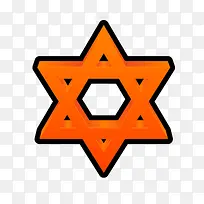 橙色六芒星-空若网 橙色六芒星-空若网