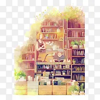 手绘书房-空若网 手绘书房-空若网