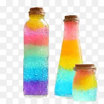 五彩玻璃软塞玻璃心愿瓶-空若网 五彩玻璃软塞玻璃心愿瓶-空若网