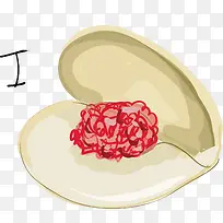 卡通牛肉陷饺子跟饺子皮设计-空若网 卡通牛肉陷饺子跟饺子皮设计-空若网