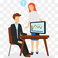 工作交流扁平化人物-空若网 工作交流扁平化人物-空若网