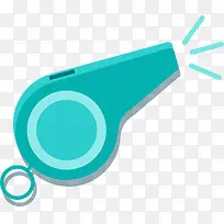 扁平化蓝色足球口哨-空若网 扁平化蓝色足球口哨-空若网