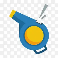 一个蓝色扁平化口哨-空若网 一个蓝色扁平化口哨-空若网