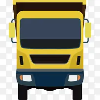 矢量图水彩黄色大卡车-空若网 矢量图水彩黄色大卡车-空若网