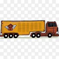 矢量图卡通大卡车-空若网 矢量图卡通大卡车-空若网