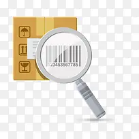 卡通手绘放大镜条码-空若网 卡通手绘放大镜条码-空若网