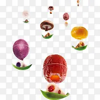 创意粽子热气球蔬菜板栗红枣-空若网 创意粽子热气球蔬菜板栗红枣-空若网