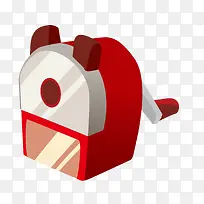 卡通红色的转笔刀设计-空若网 卡通红色的转笔刀设计-空若网