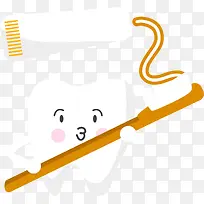 卡通牙齿卡通人物装饰插画-空若网 卡通牙齿卡通人物装饰插画-空若网