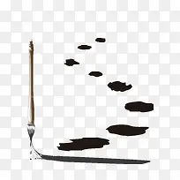 毛笔点和毛笔-空若网 毛笔点和毛笔-空若网