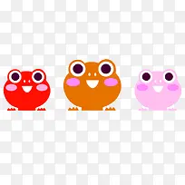 多彩卡通青蛙装饰图案-空若网 多彩卡通青蛙装饰图案-空若网