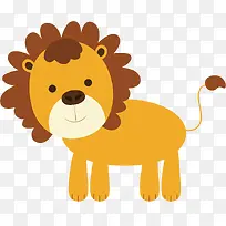 橙色可爱手绘大狮子-空若网 橙色可爱手绘大狮子-空若网